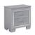 Luxury Silver Bedside Table with Croc-Embossed Drawers & Mirrored Trim 5 thumbnail