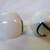 MCM White Salt and Pepper Shakers with Pink/Black Leaves 4 thumbnail