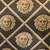 TWO TONED IRON OTTOMAN WITH LION HEAD DECORATION & LION HEAD UPHOLSTER 17 thumbnail
