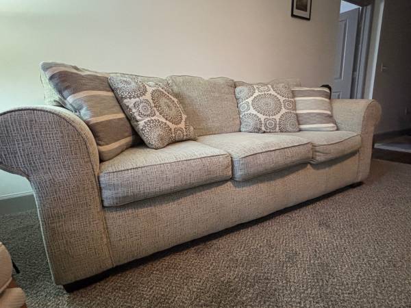 Modern Neutral Sofa - 3 year old - Made in USA- Excellent Condition - 1
