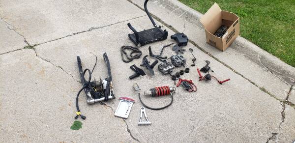 Assortment Of Misc Motorcycle Parts Including 4 Carburetors One Price! 1