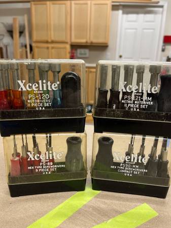 XCELITE MINI 10pc NUT DRIVER & HEX HEAD METRIC & SAE SETS 1