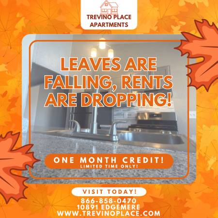 $1 / 1br - 🎃 CREEP IT REAL – ONE MONTH CREDIT INCLUDED (Trevino Place on 10891 Edgemere)63971559381378120