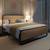 Queen Size Platform Bed Frame, Upholstered Bed with Fabric Curved Headboard & Fo 2 thumbnail
