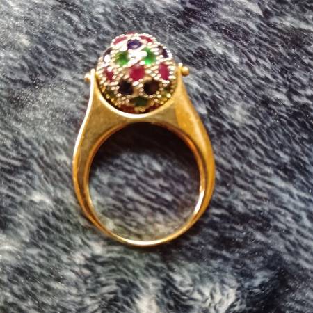 14k YG Chuck Clemency Sapphire Emerald Ruby 1