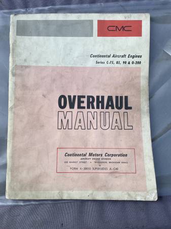 Continental aircraft engine overhaul manual 1