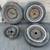Four Original 14 inch 4 lug Steelies from a ford Falcon, mustang 1 thumbnail