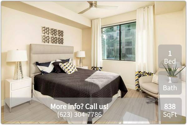 838 sqft 1 bd, 1 ba ready to lease! Come on over and check us out! 1