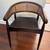 Mid century modern wood dining chair woven back 2 thumbnail