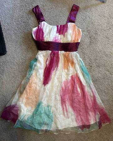 $545 CATHERINE MALANDRINO DESIGNER Silk Dress - Gorgeous and NEW 1