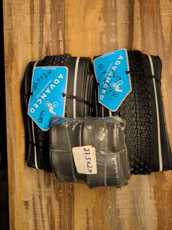 New Road & Trail Bike Tires (2) 27.5 X 2.10 60TPI w/ Tubes (2) 27.5 x 2.10 1