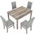 NEW GLANZEND 5 Piece Modern Dining Table Set 6 thumbnail