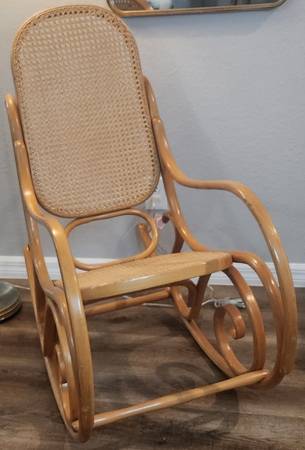 Authentic Signed Vintage Thonet Bentwood Rocking Chair 1