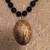 Black Beaded Necklace with Locket 1 thumbnail