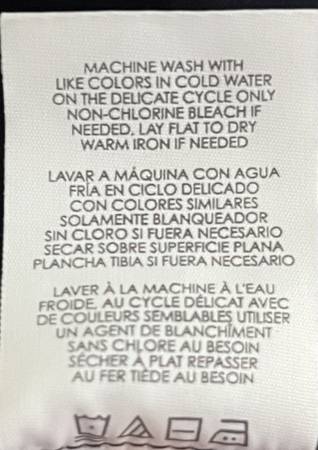 Blusa de mujer semitransparente azul marino/naranja, talla S - súper linda - $10 (Burke)63471432326275122