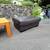 SHOW HOME Contemporary Dark Brown Leather Deluxe Ottoman 3 thumbnail