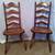 CHAIRS LADDERBACK SOLID MAPLE - PAIR SHAKER W/ ACORN FINIALS 1 thumbnail