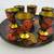 Russian Khokhloma Painting Factory Lacquered Wood Wine Set Cups  Tray 1 thumbnail