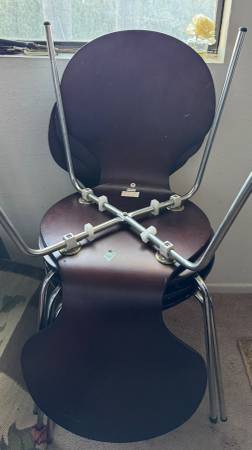 Crate and barrel stackable side chairs 4 1