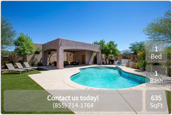 $1,550 / 1hab - 635ft2 - ¡Se aceptan mascotas! 1 hab / 1 baño. ¡Llama para una visita! (Tucson - A 5 minutos en auto de Wildwood Park)63675099423617120
