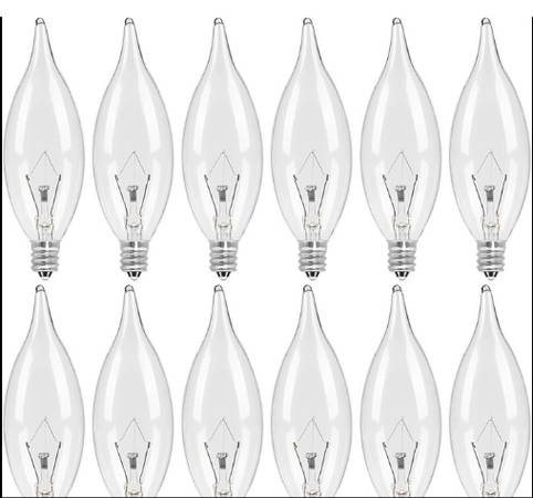 12-Pack E12 Candle Light Bulbs 40W Warm White 1
