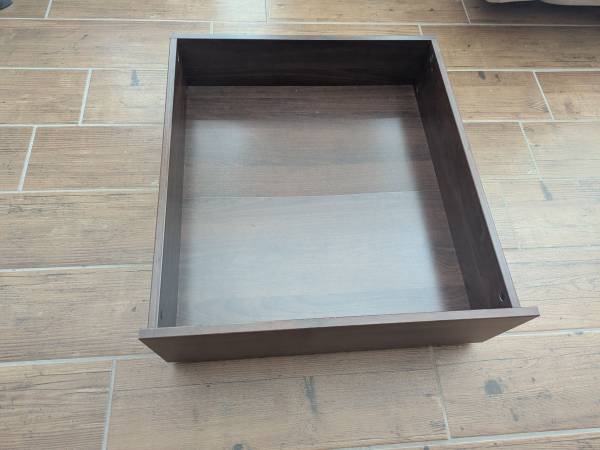 Wood Rolling Underbed Storage Drawer. New. 1