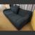 Comfy Cloud Loveseat Couch. Smoke-Free Black Teddy Fabric Boneless Floor Sofa, B 3 thumbnail