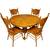 Vintage Oak Country Farmhouse Clawfoot Dining Kitchen Table With Leaf 4 Chairs 13 thumbnail