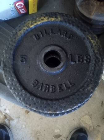 Billard 5lb Dimpled Weight Plates, Four Count 1