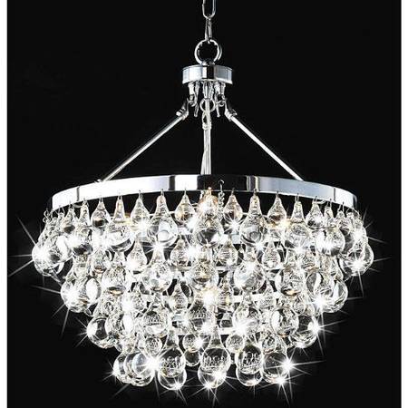 Chrome 5-light Crystal Drop Chandelier 1