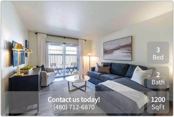 $2,245 / 3br - 1200ft2 - 3 BR, 2 BA. ¡Traiga a sus mascotas! ¡Aquí les encantará! ¡Visítenos hoy! (Tempe)63623968971009122
