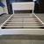 White Fabric Queen Size Platform Bed Frame 4 thumbnail