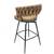 New 6 Tufted Bar Stools with Back Seat Chair 28in Counter Height Brown 9 thumbnail