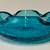 Vtg Blue Art Glass Form Controlled Bubble Bullicante Hand Blown bowl 1 thumbnail