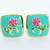 Roland Clip On Enamel Earrings with Gold Trim Flower Designs 1 thumbnail