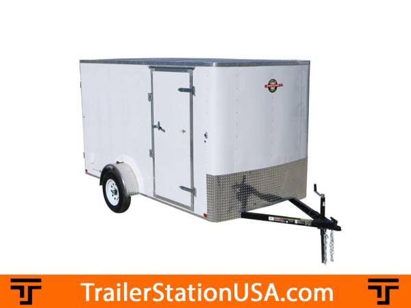 Carry-On 6 x 12  3K Radius Front Flat Roof Cargo Trailer with Ramps 1