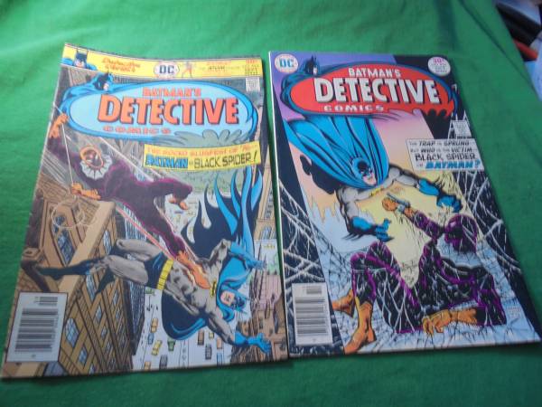 Batman in DETECTIVE COMICS 463 and 464!   NM-!! 1st BLACK SPIDER!! $90 1