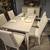 New☆ Creamy Dining Table 6 chairs sideboard set 2 thumbnail