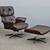 High Quality Eames Style Leather and Rosewood Lounge Chair and Ottoman 5 thumbnail