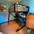 Full Size Metal Frame Loft Bed with Desk 2 thumbnail