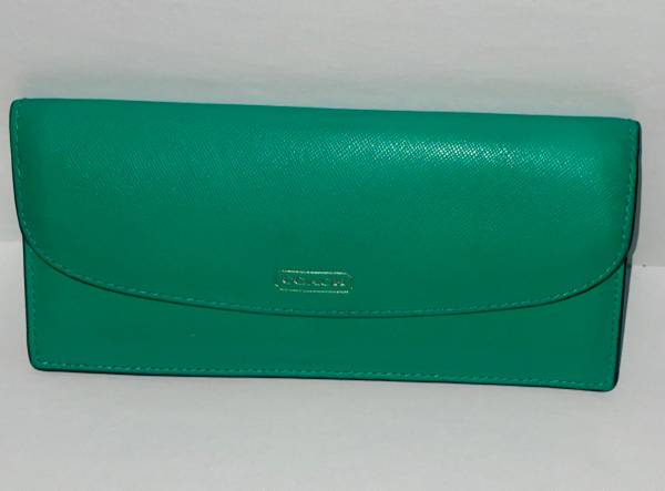 Coach Jade green slim envelope wallet 1