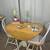 SPACE SAVER Double Drop Leaf Kitchen Table With 2 Chairs & Seat Cushio 13 thumbnail