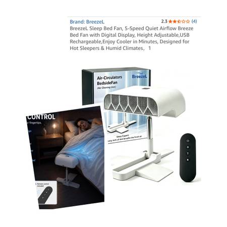 Under sheet bed fan/cooler 1