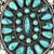 Exceptional 1960s Navajo BTC Sterling Silver & Kingman Turquoise Clust 5 thumbnail