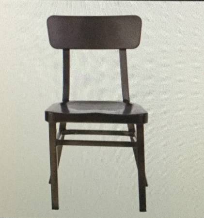 Jacob Gun Metal Aluminum Stackable Chairs (set Of 2) NEW 1