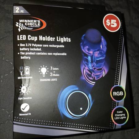 Led cup holder lights 2pc 1