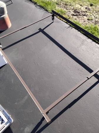 Steel queen size bed frame 1