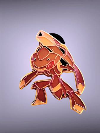 2013 Pokemon Red Genesect Official Enamel Lapel Pin 1
