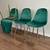 Emerald green gold velvet dining chairs 4 thumbnail