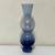 Mid Century Modern Blue Art Bubble Glass Bottle Vase 1 thumbnail